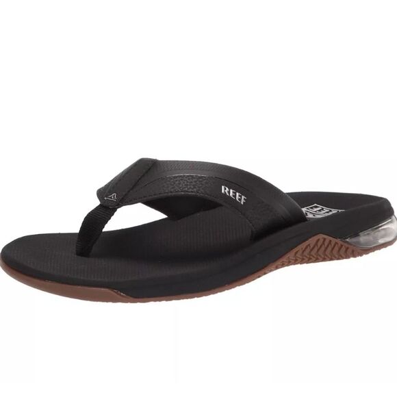 Reef Anchor Flip-Flop Sandal- Black main image 4